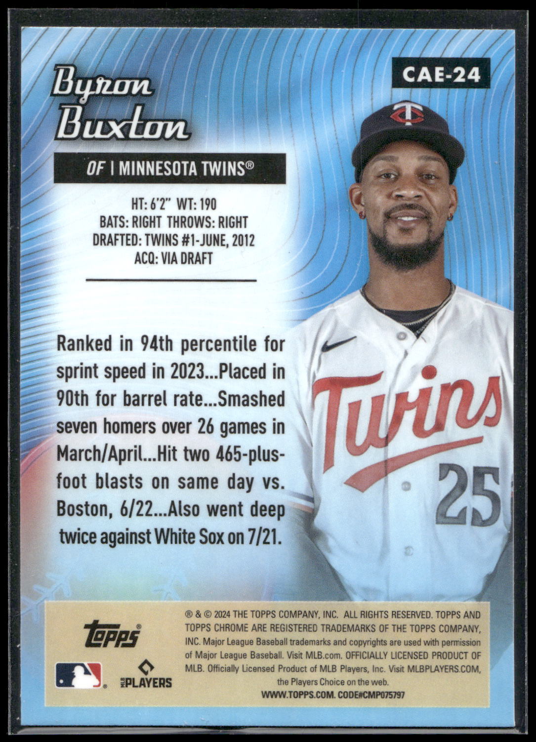 2024 Topps Chrome #CAE-24 Byron Buxton Chrome All-Etch