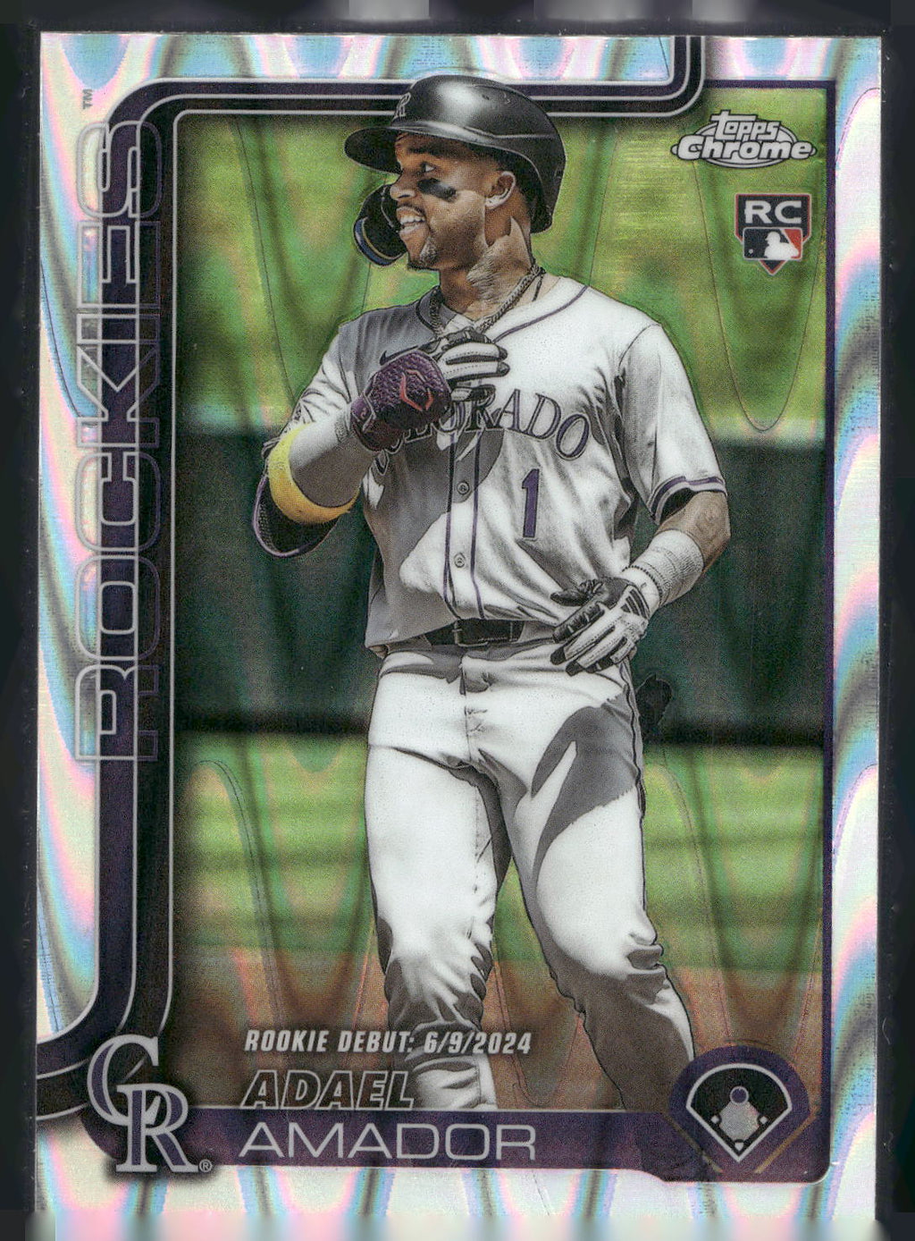 2025 Topps Chrome Update #USC143 Adael Amador RayWave Refractor