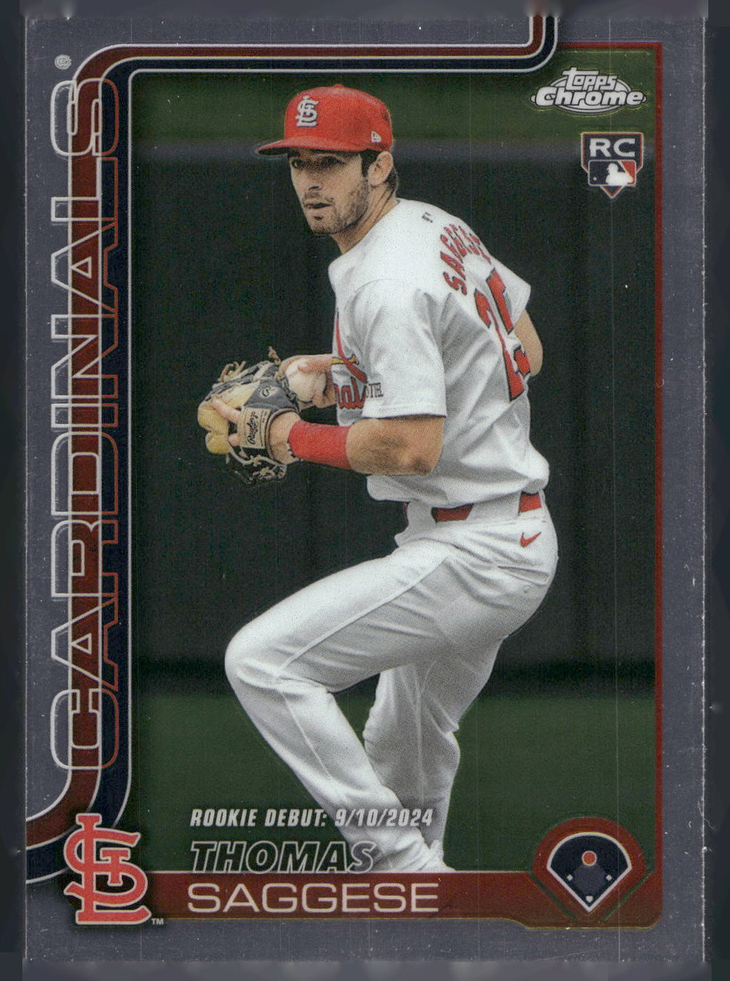 2025 Topps Chrome Update #USC157 Thomas Saggese RayWave Refractor