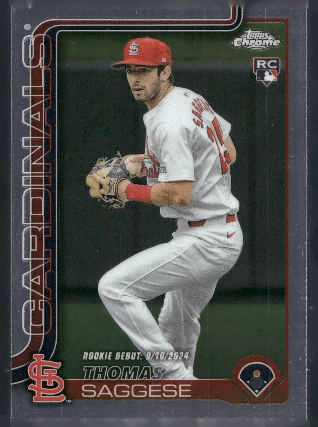 2025 Topps Chrome Update #USC157 Thomas Saggese RayWave Refractor