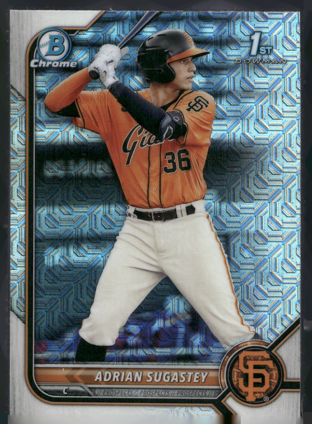 2022 Bowman #BCP-19 Adrian Sugastey Chrome Prospects Mojo Refractors