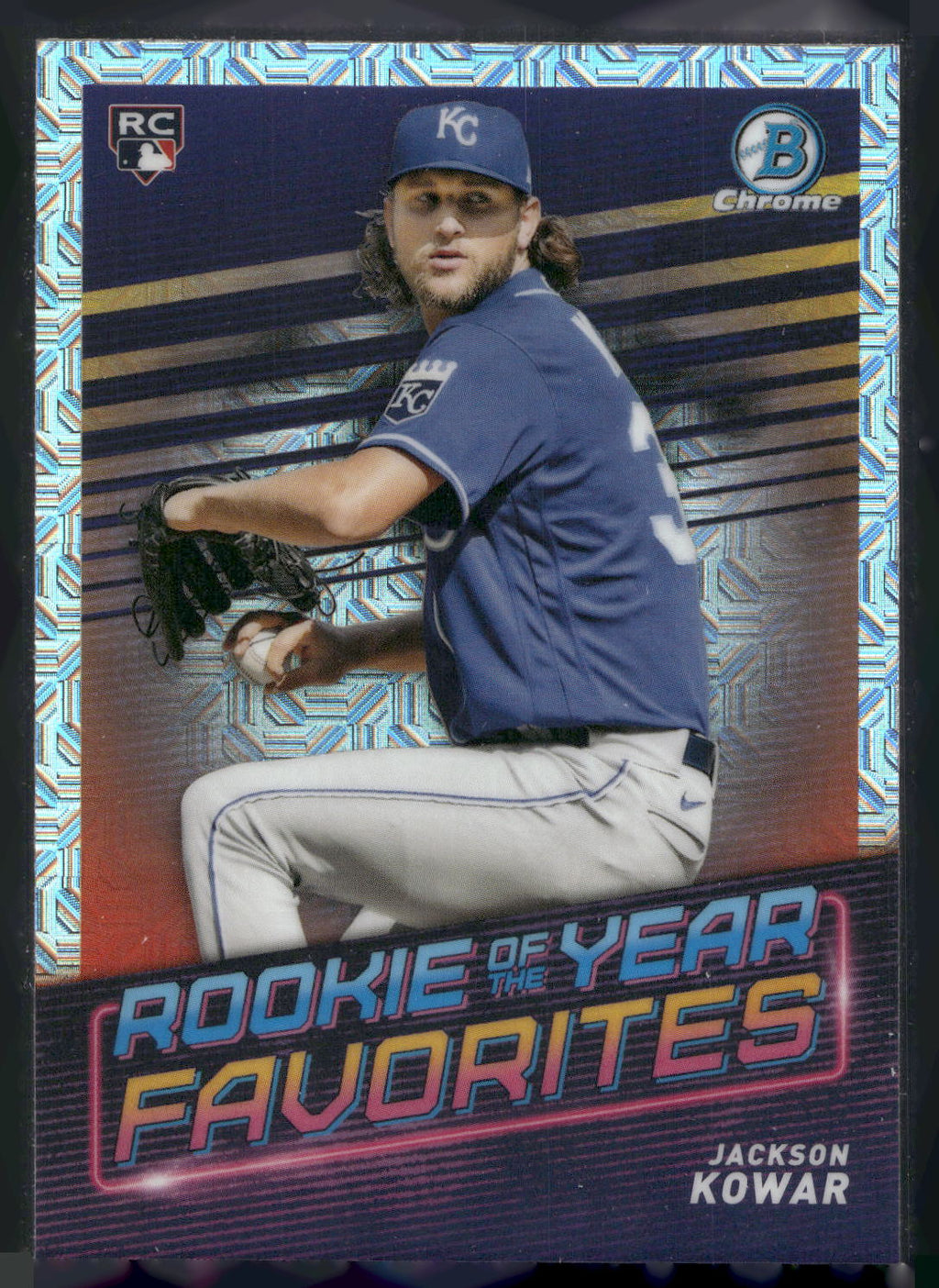 2022 Bowman #ROYF-9 Jackson Kowar Rookie of the Year Favorites Mojo Refractors