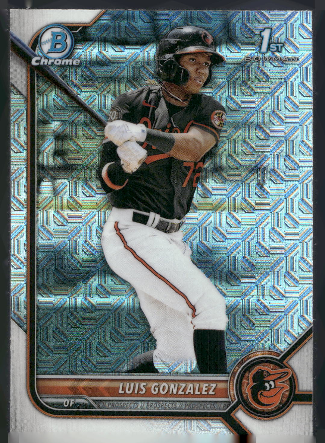 2022 Bowman #BCP-125 Luis Gonzalez Chrome Prospects Mojo Refractors