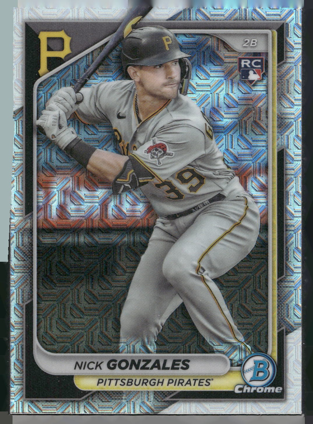 2024 Bowman #62 Nick Gonzales Chrome Mojo Refractors
