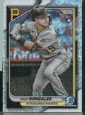 2024 Bowman #62 Nick Gonzales Chrome Mojo Refractors