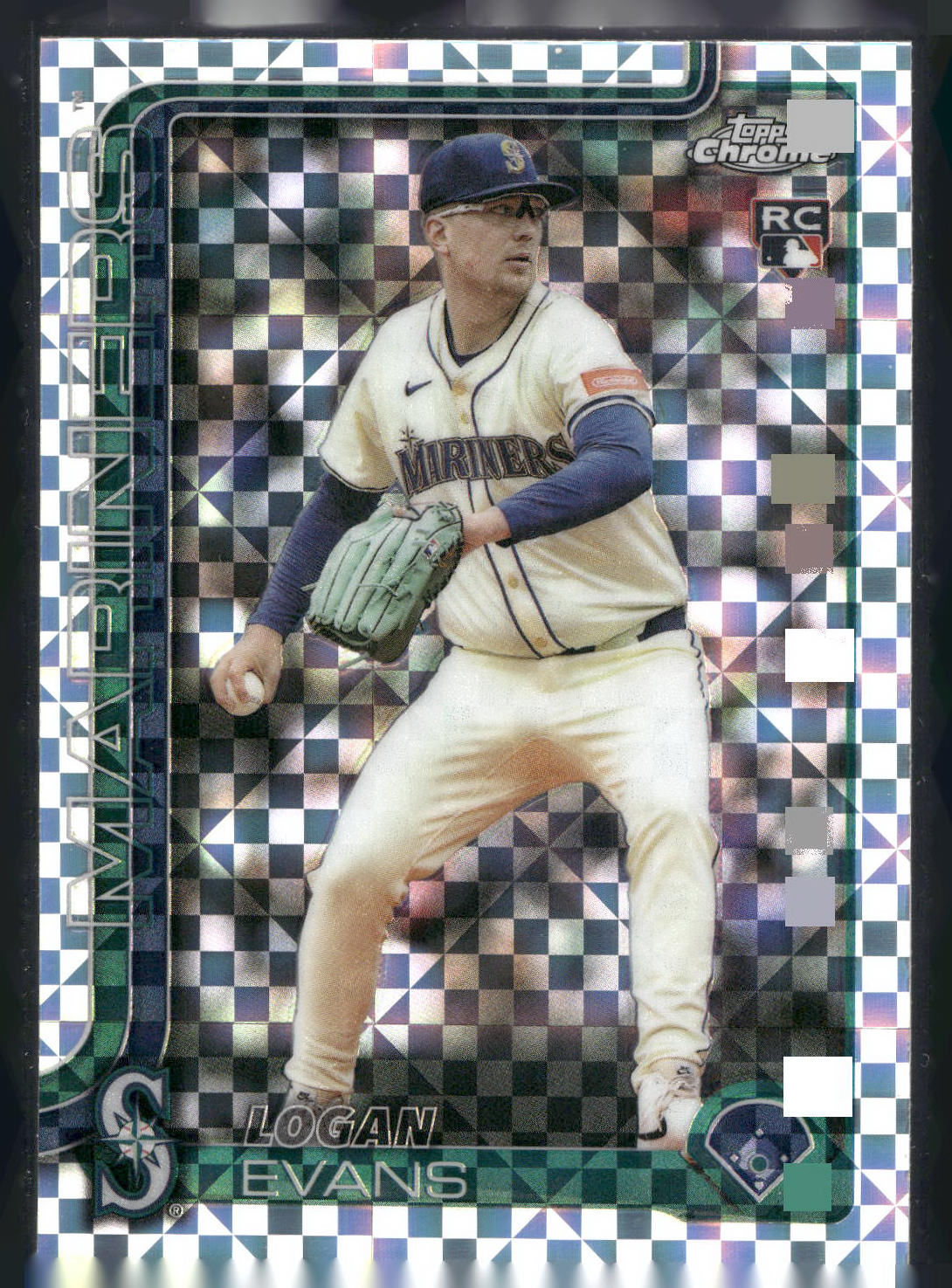 2025 Topps Chrome Update #USC194 Logan Evans X-Fractors