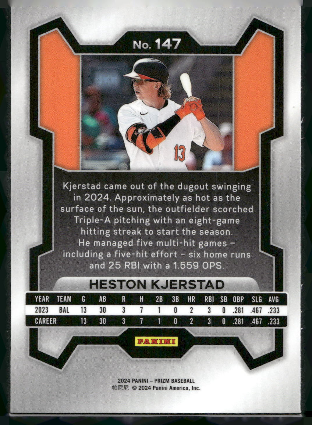 2024 Panini Prizm #147 Heston Kjerstad