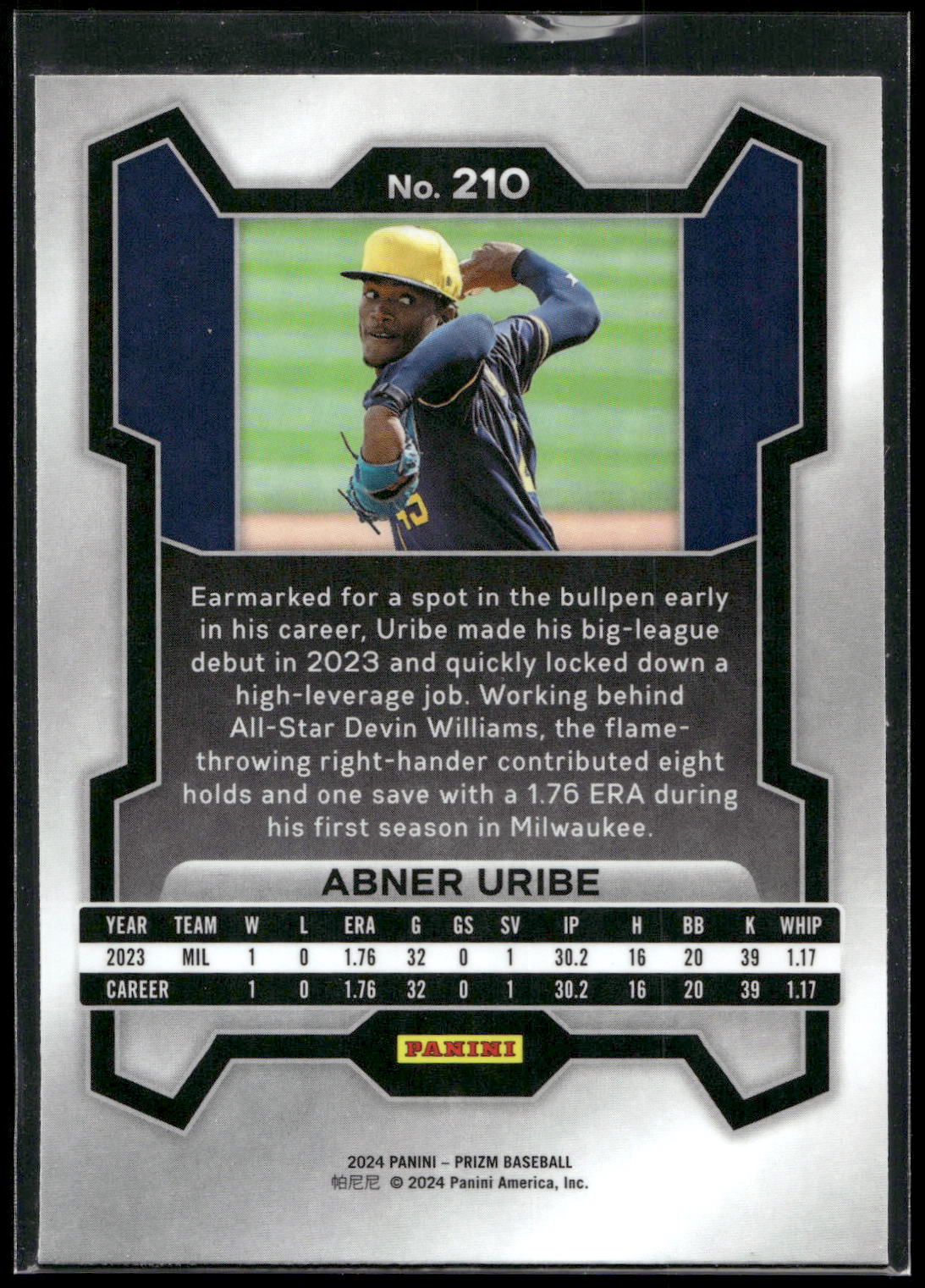 2024 Panini Prizm #210 Abner Uribe