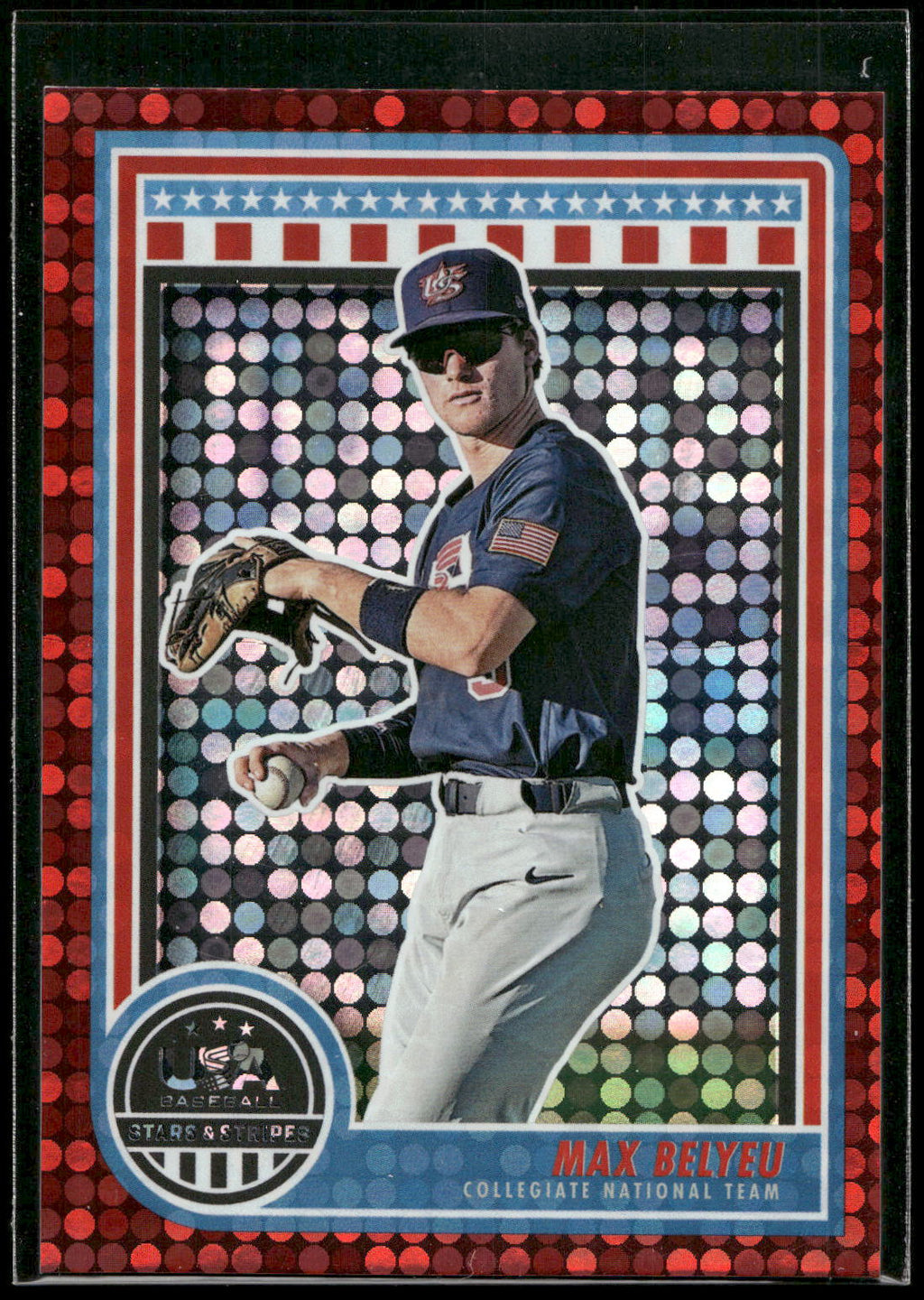 2025 Panini Stars & Stripes USA Baseball #55 Max Belyeu Red #/199