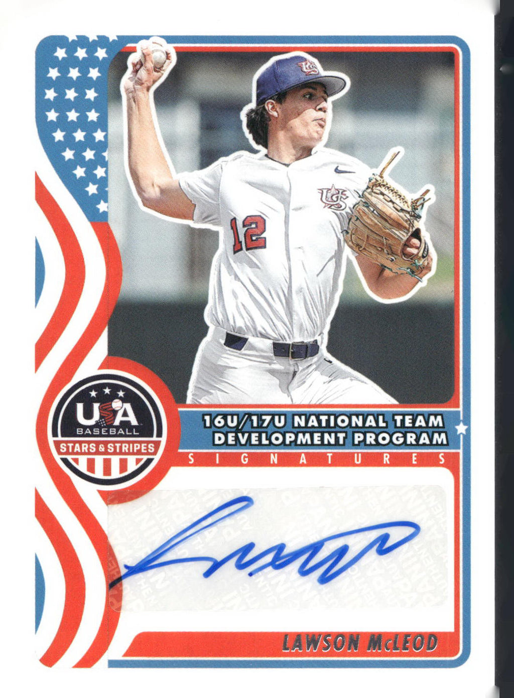 2025 Panini Stars & Stripes USA Baseball #NTS-LM Lawson McLeod Sign