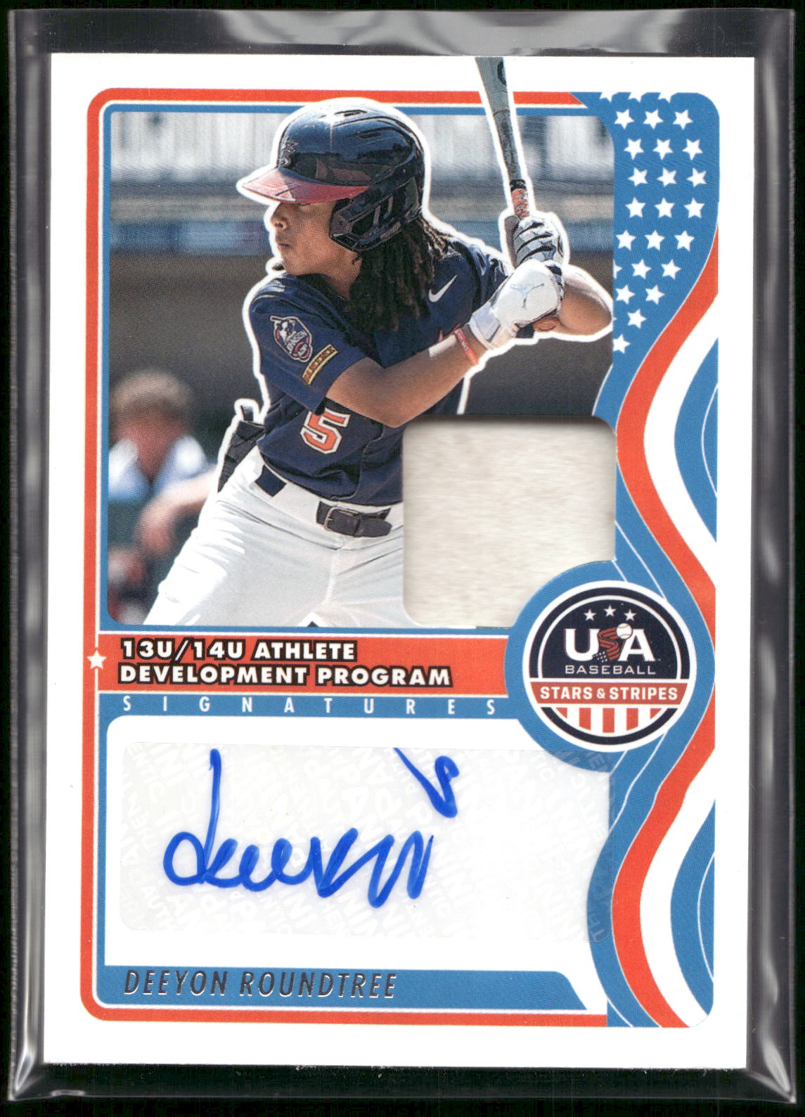 2025 Panini Stars & Stripes USA Baseball #NTS-DR Deeyon Roundtree Auto /199
