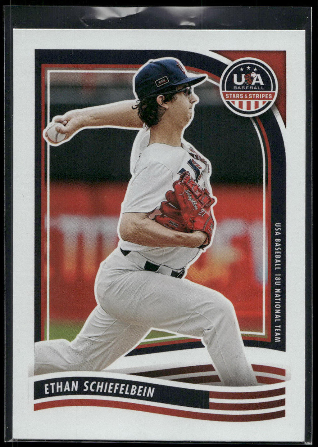 2024 Panini Stars & Stripes USA Baseball #86 Ethan Schiefelbein