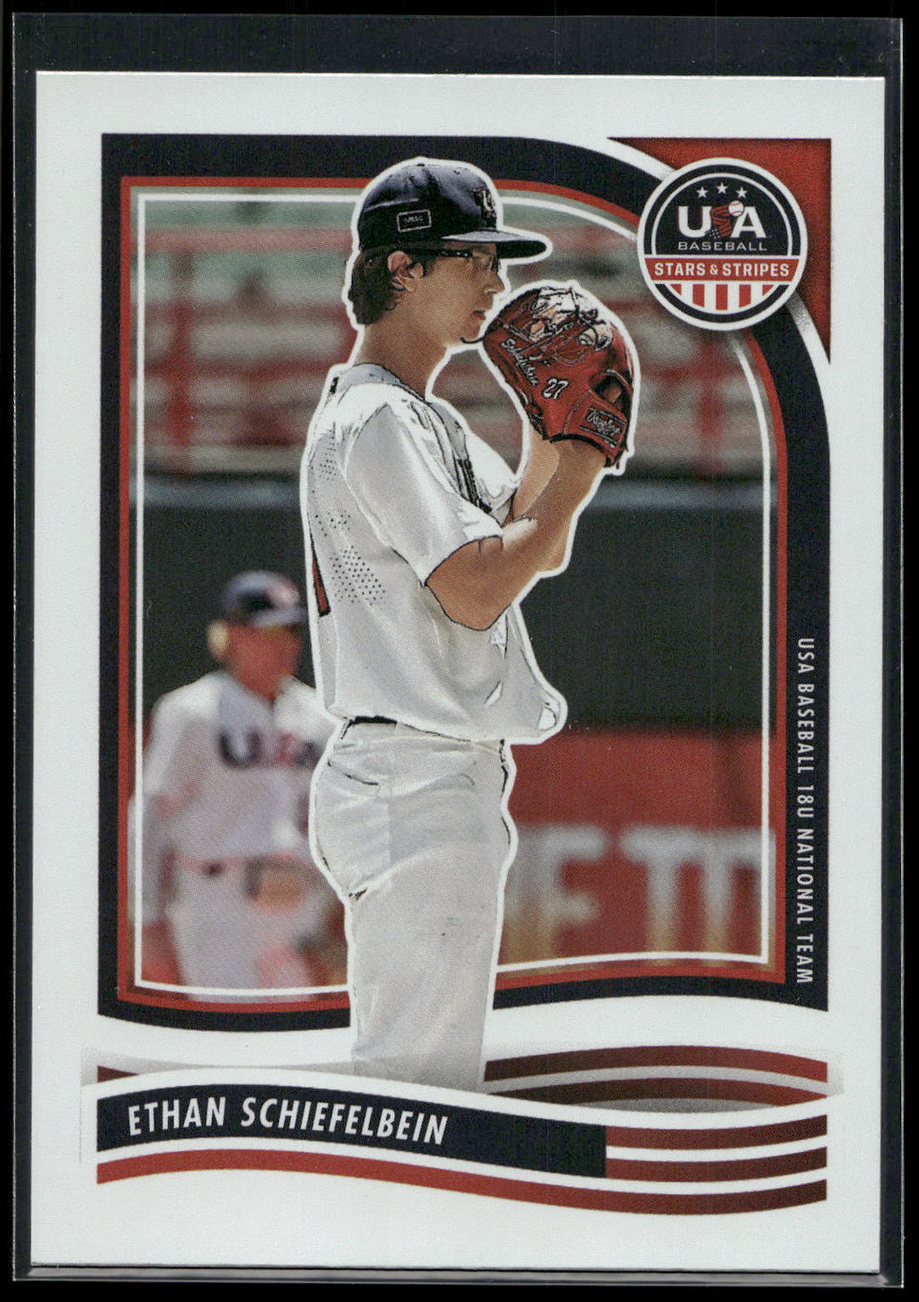 2024 Panini Stars & Stripes USA Baseball #46 Ethan Schiefelbein