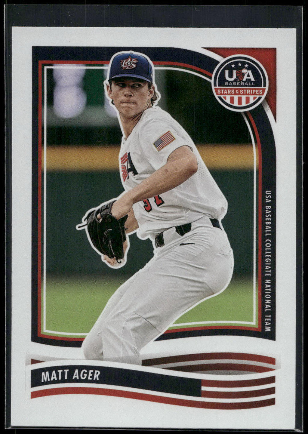 2024 Panini Stars & Stripes USA Baseball #14 Matt Ager