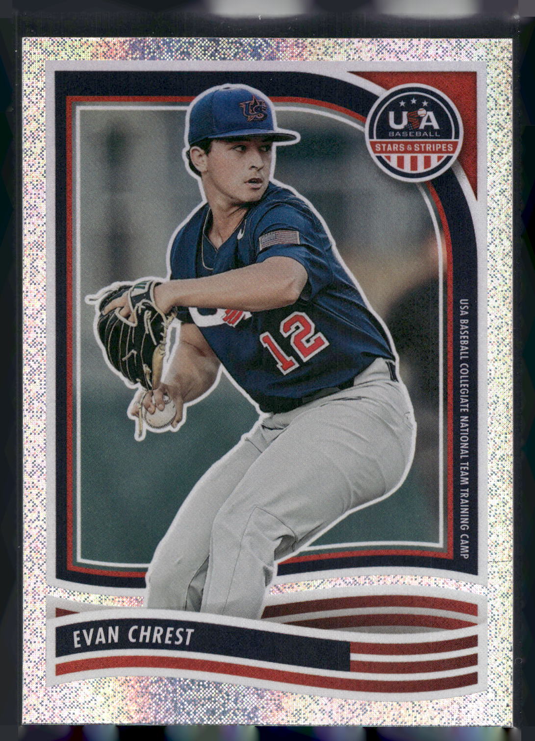 2024 Panini Stars & Stripes USA Baseball #184 Evan Chrest Opening Day