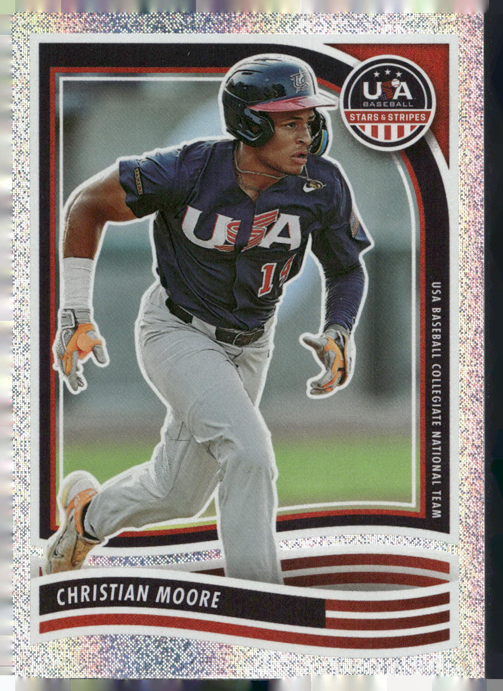 2024 Panini Stars & Stripes USA Baseball #21 Christian Moore Opening Day