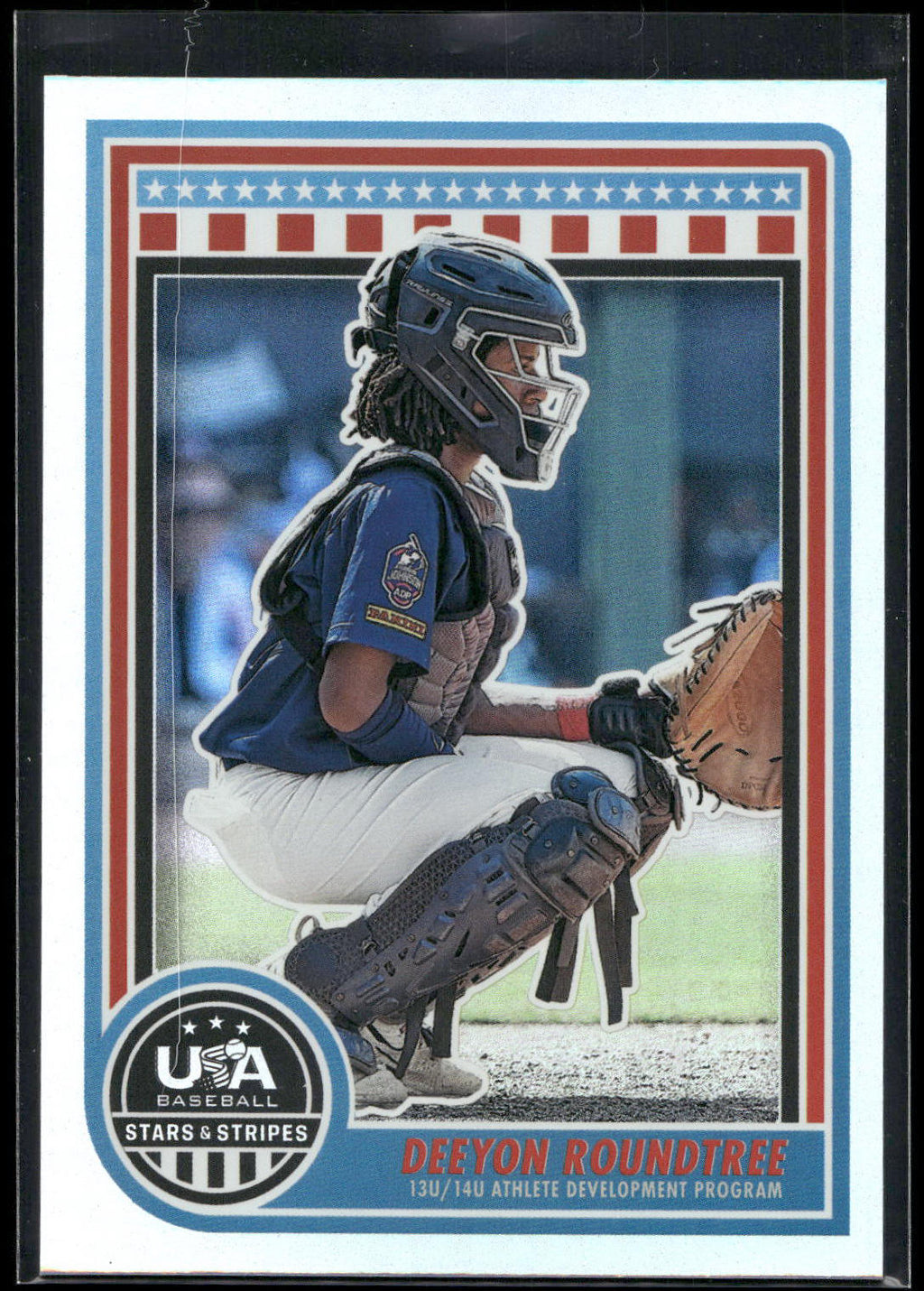 2025 Panini Stars & Stripes USA Baseball #124 Deeyon Roundtree Foil
