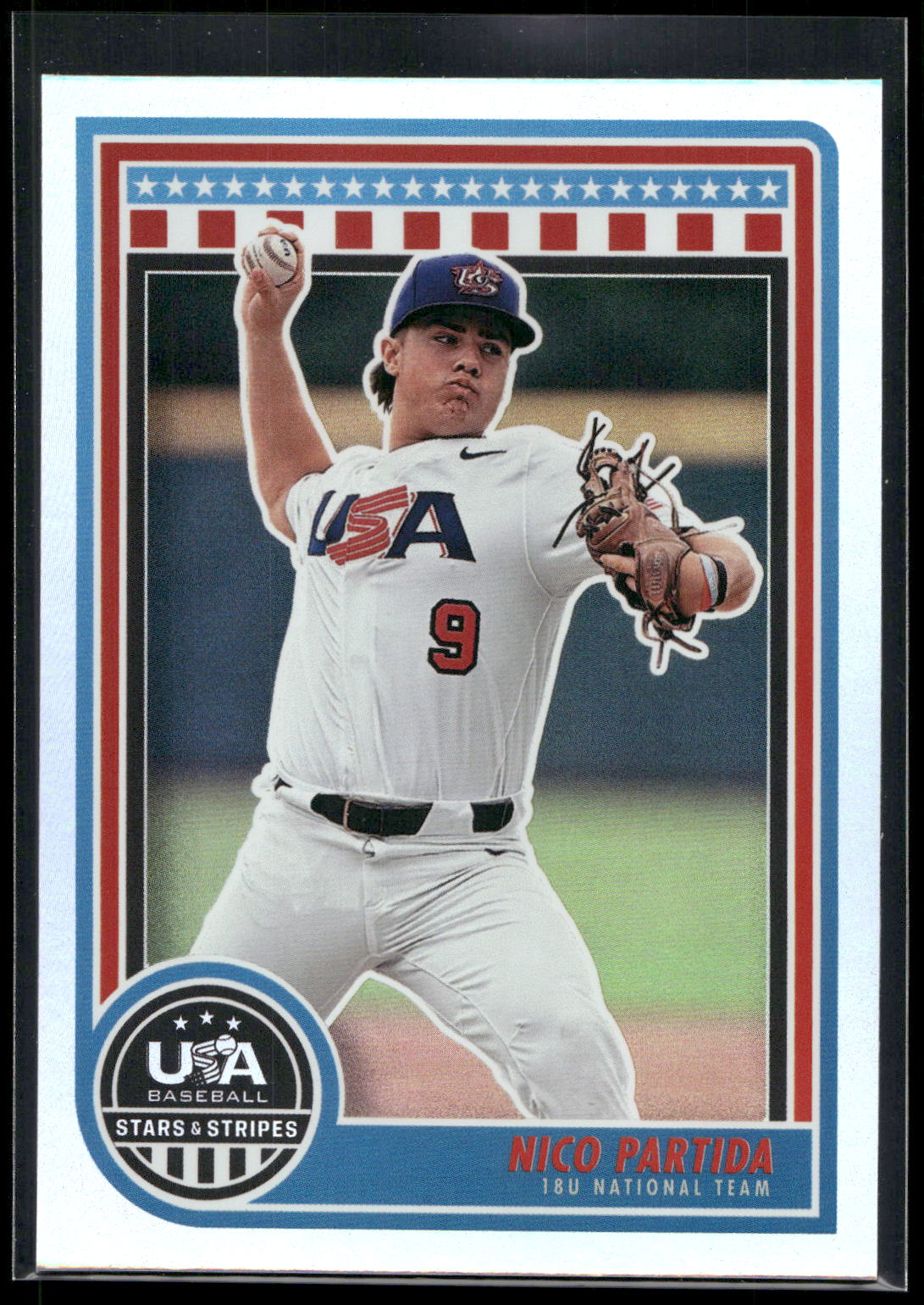 2025 Panini Stars & Stripes USA Baseball #5 Nico Partida