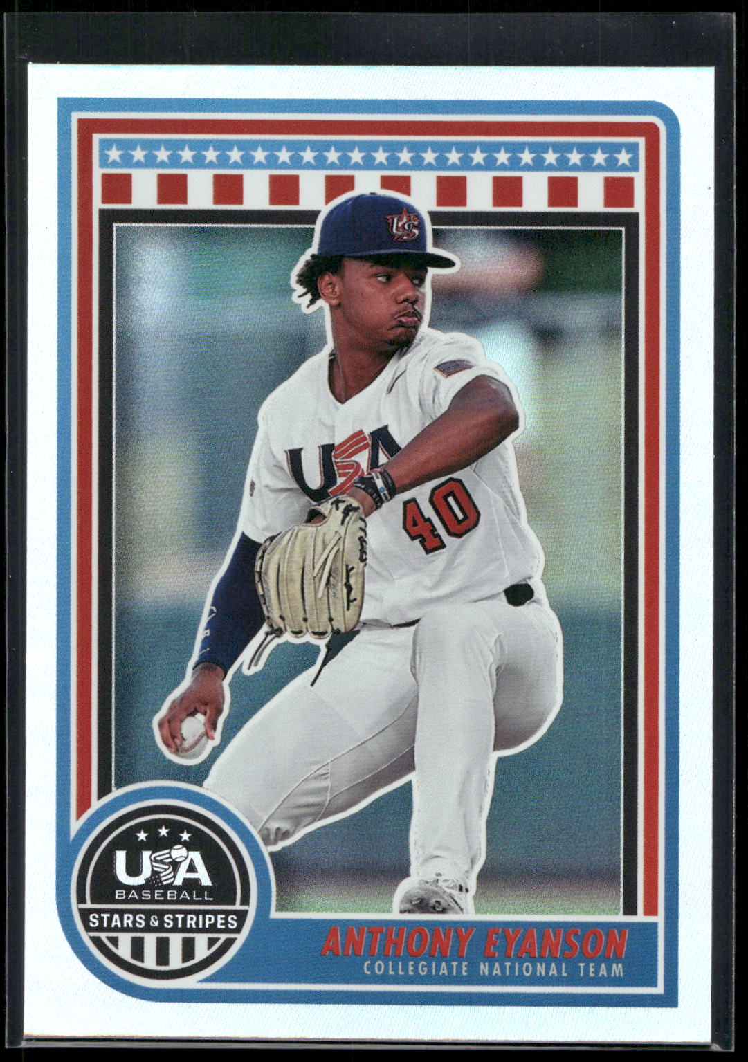 2025 Panini Stars & Stripes USA Baseball #4 Anthony Eyanson