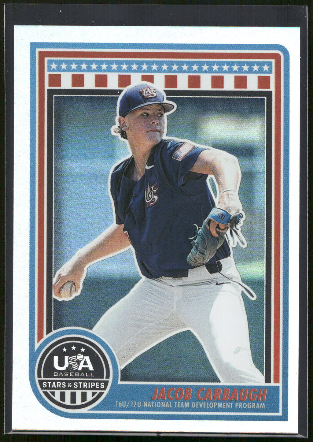 2025 Panini Stars & Stripes USA Baseball #157 Jacob Carbaugh