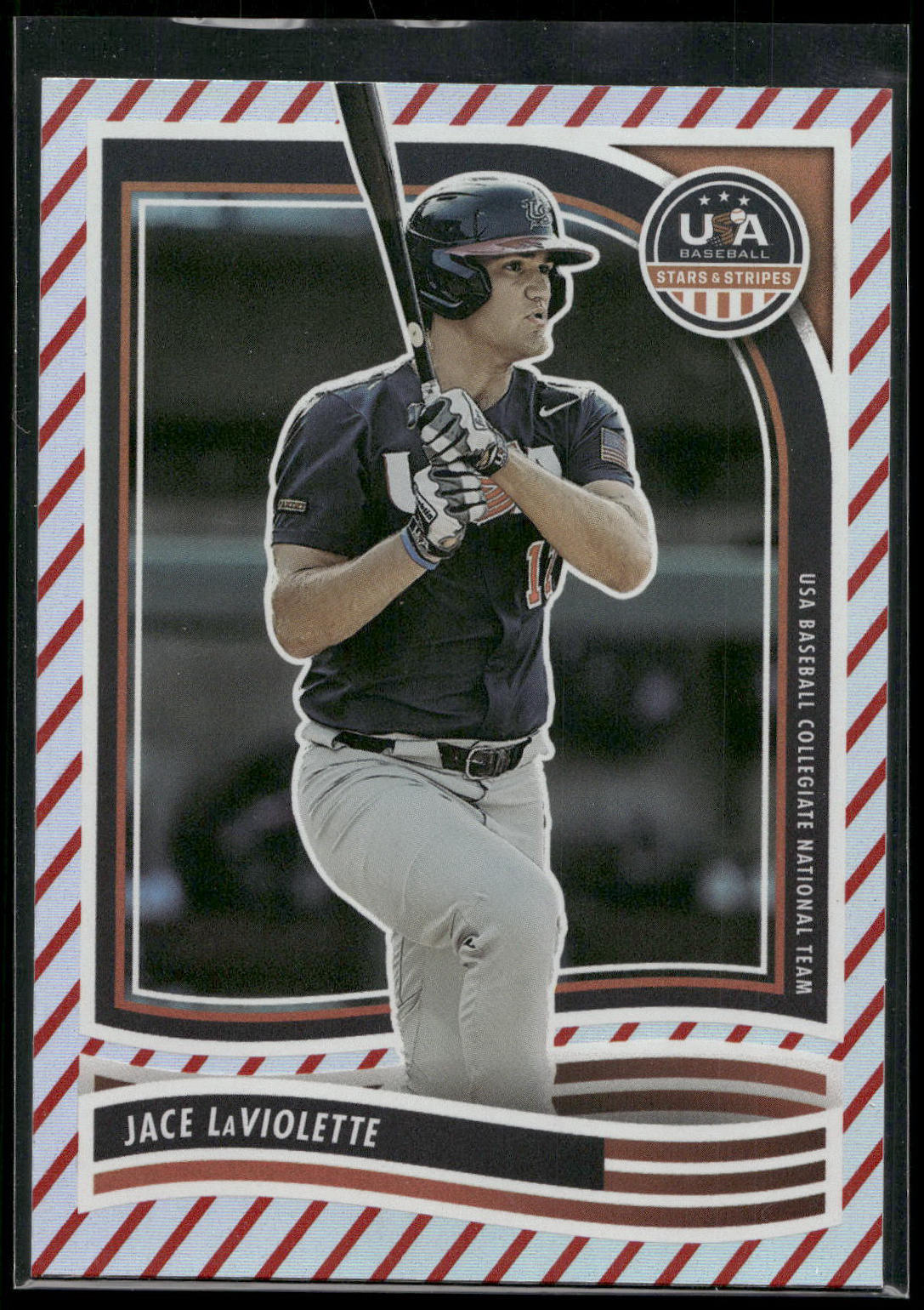 2024 Panini Stars & Stripes USA Baseball #41 Jace LaViolette Stripes