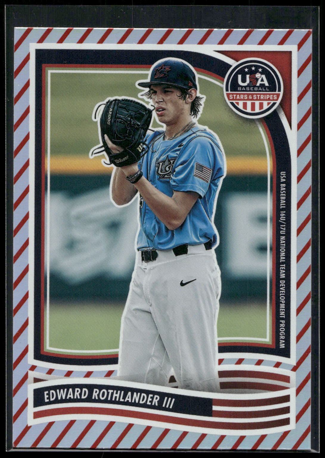 2024 Panini Stars & Stripes USA Baseball #161 Edward Rothlander III Stripes