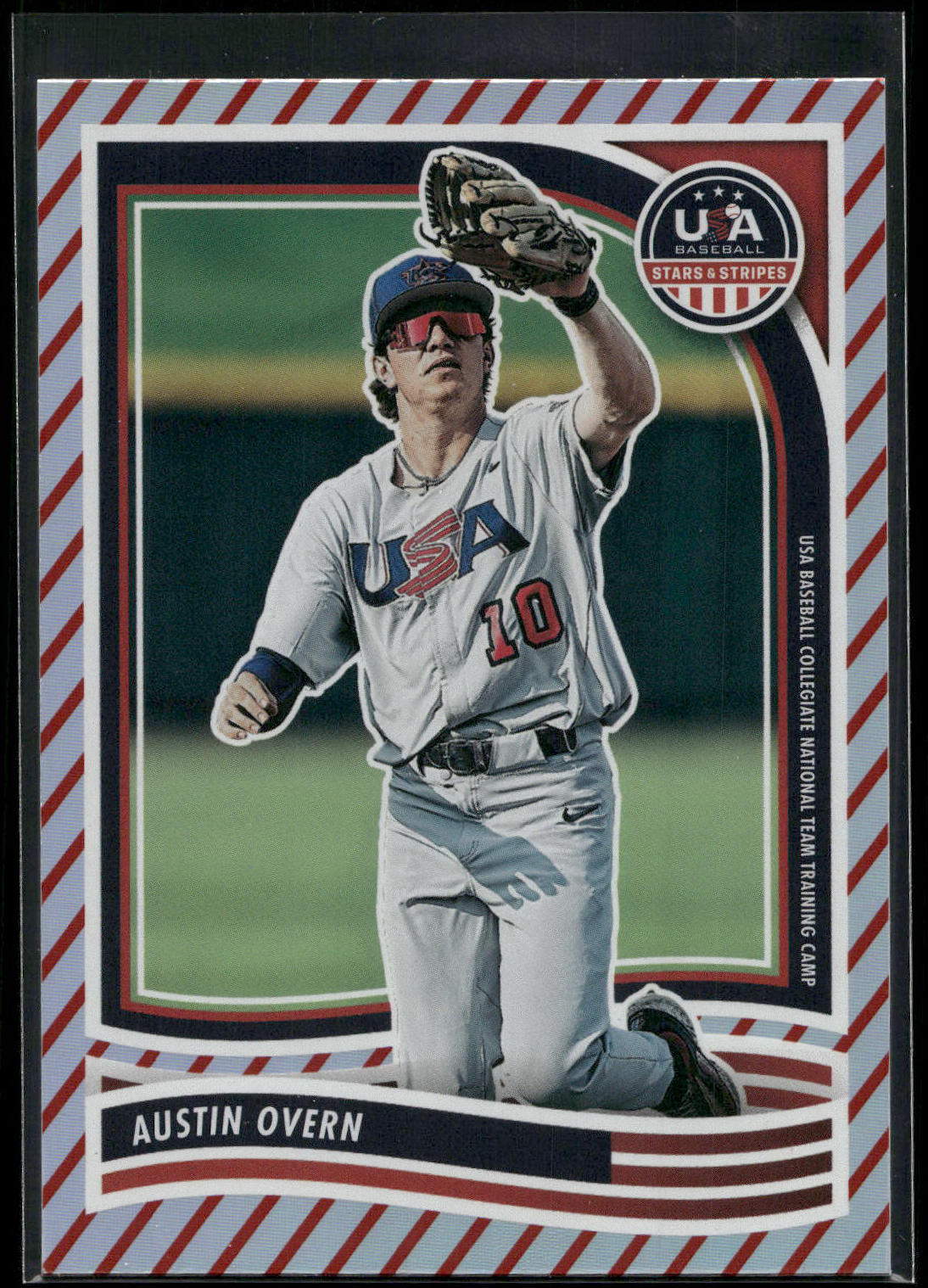 2024 Panini Stars & Stripes USA Baseball #173 Austin Overn Stripes