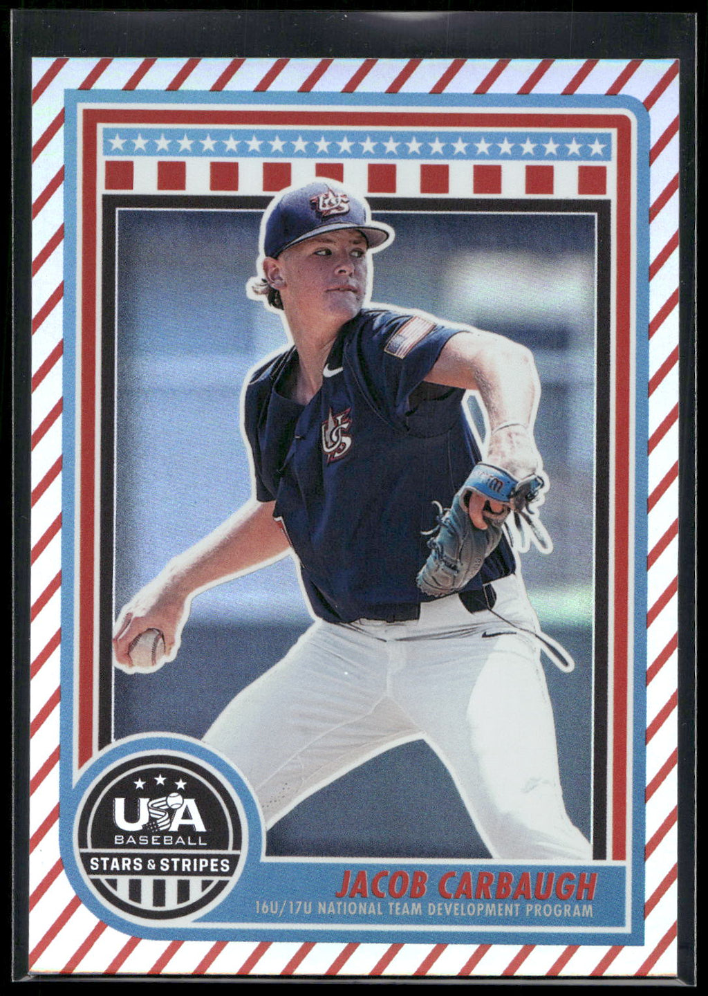 2025 Panini Stars & Stripes USA Baseball #157 Jacob Carbaugh Stripes