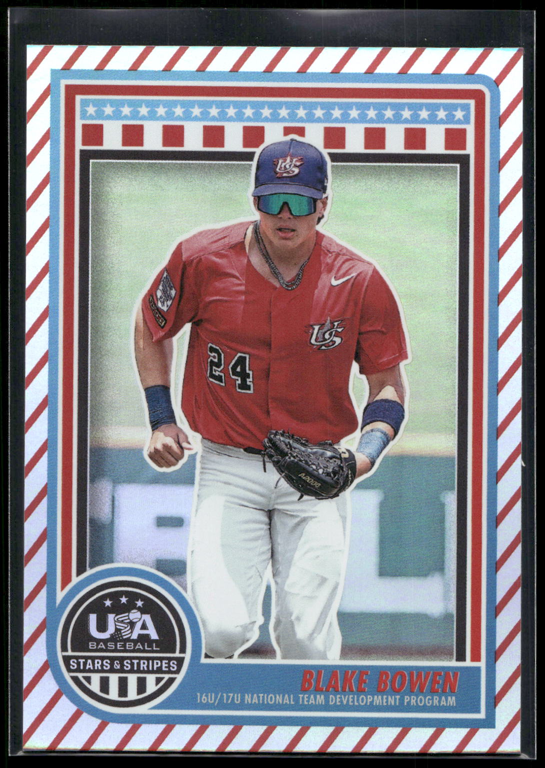 2025 Panini Stars & Stripes USA Baseball #190 Blake Bowen Stripes