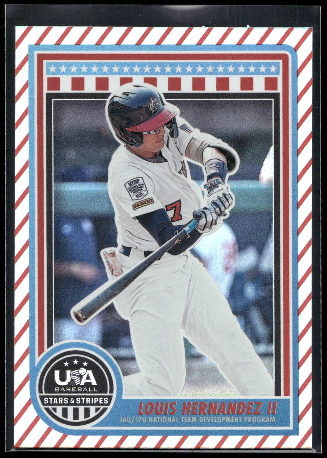 2025 Panini Stars & Stripes USA Baseball #126 Louis Hernandez II Stripes