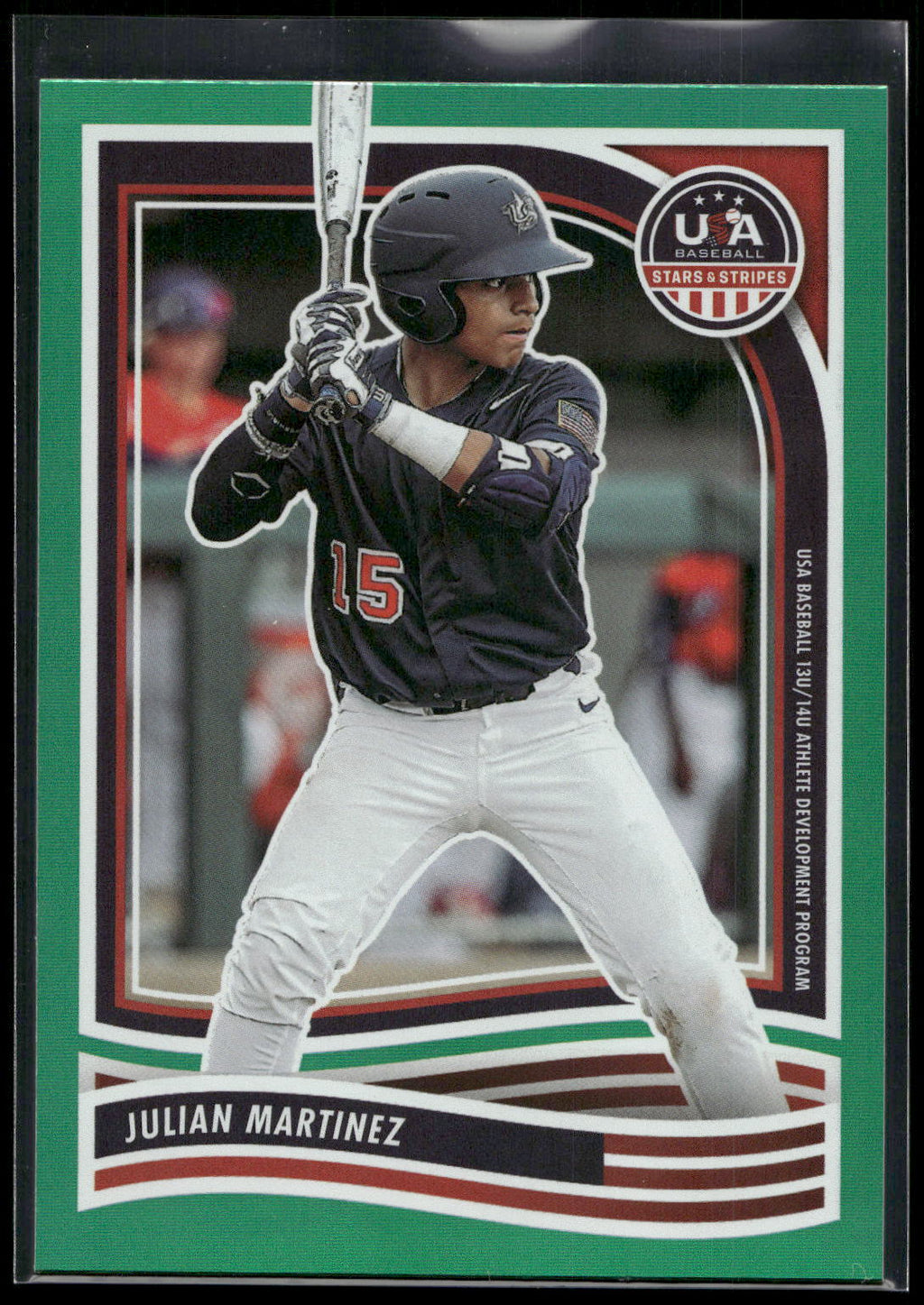 2024 Panini Stars & Stripes USA Baseball #105 Julian Martinez Green