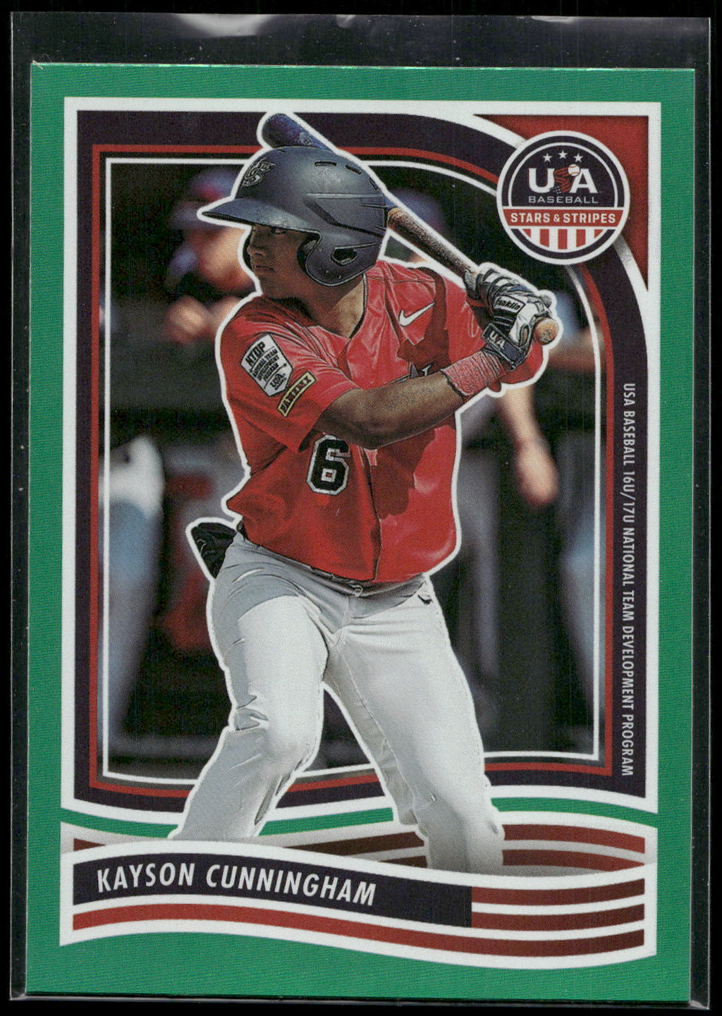 2024 Panini Stars & Stripes USA Baseball #107 Blane Metz Green