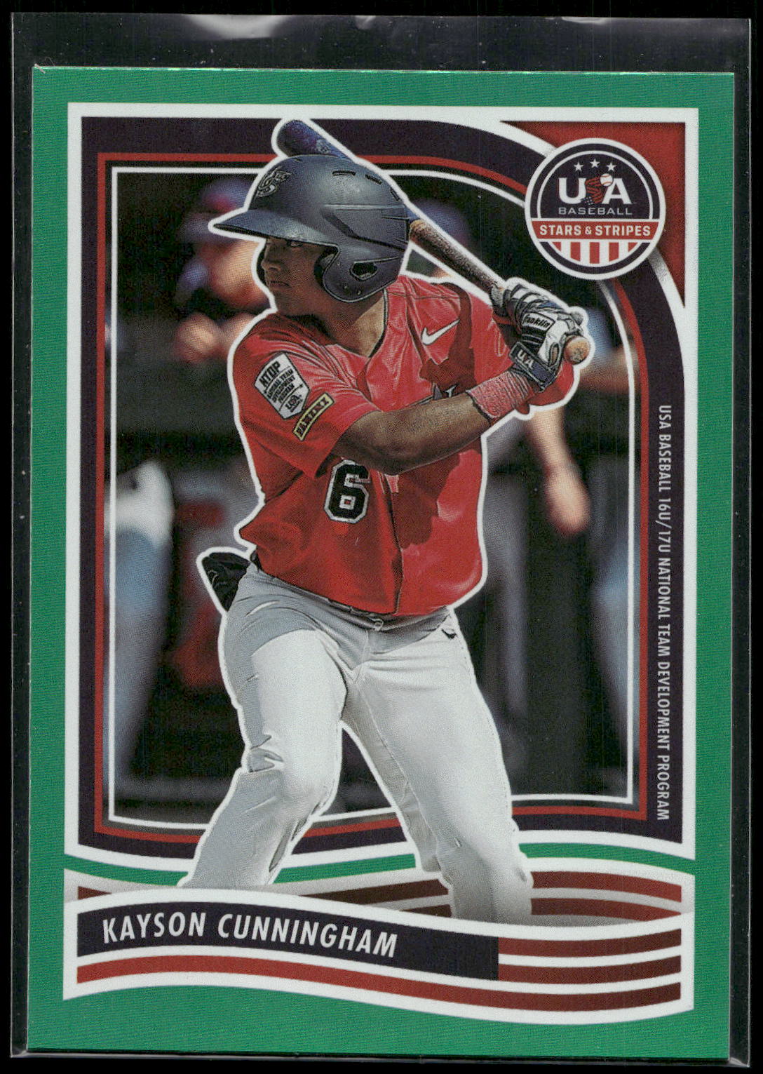 2024 Panini Stars & Stripes USA Baseball #107 Blane Metz Green