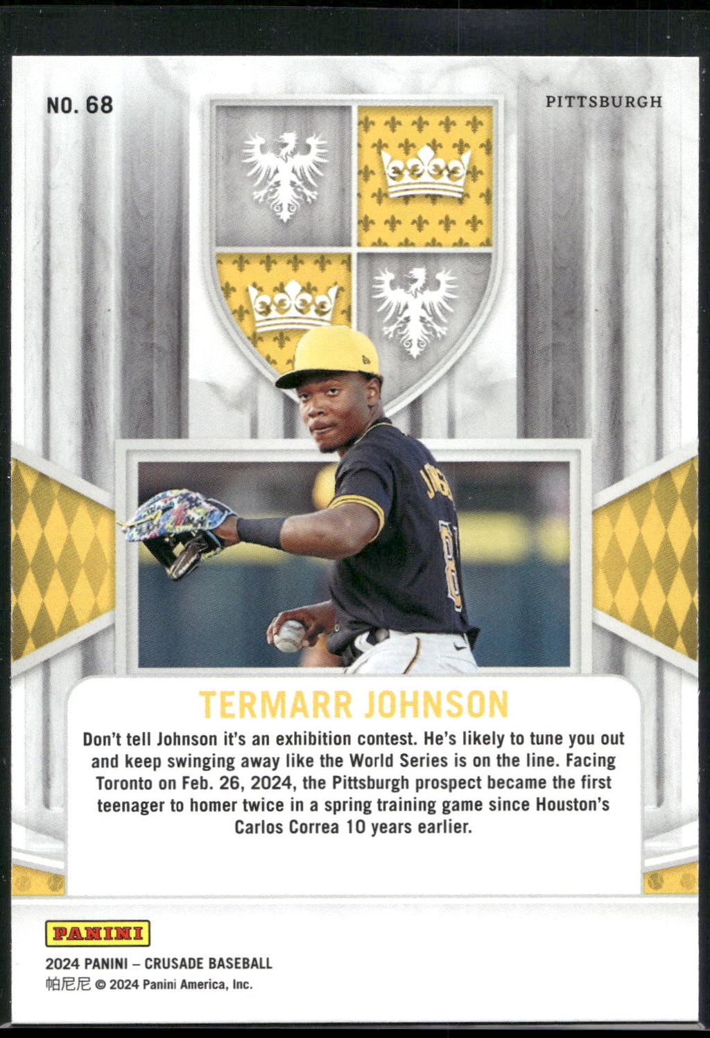 2024 Panini Crusade #68 Termarr Johnson Silver