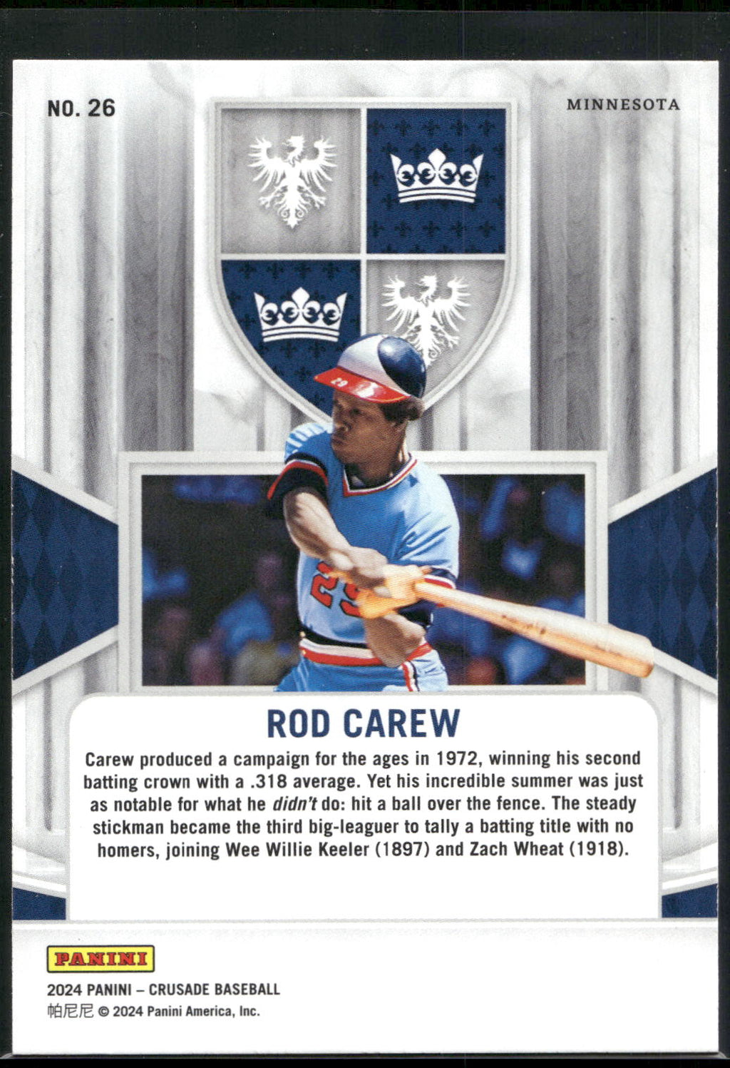 2024 Panini Crusade #26 Rod Carew