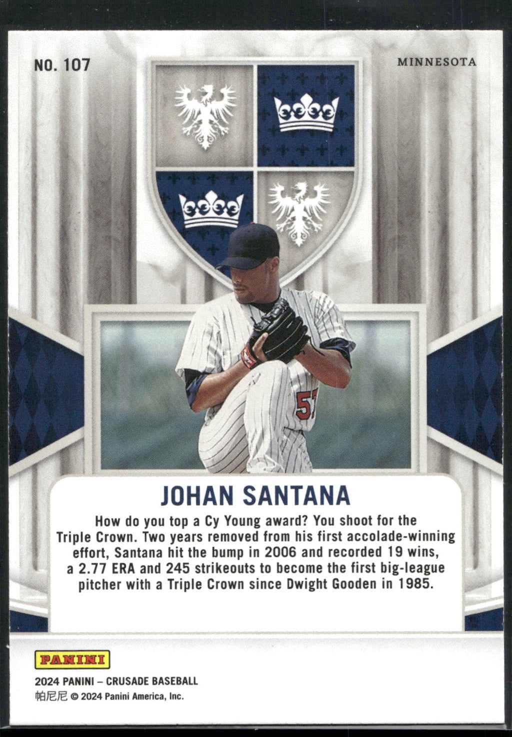 2024 Panini Crusade #107 Johan Santana