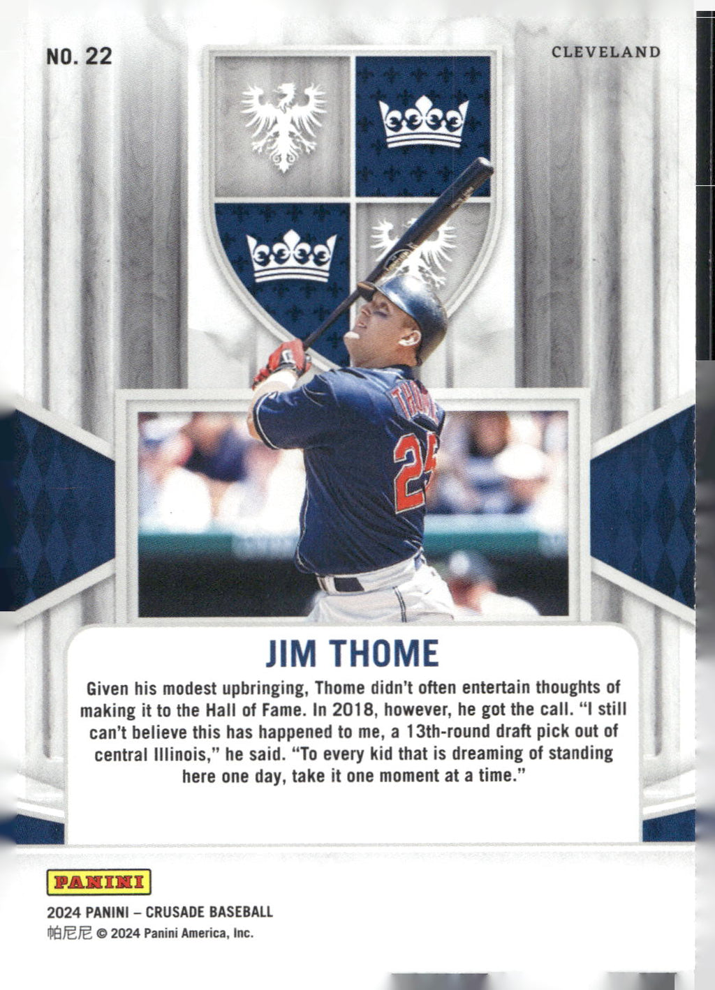 2024 Panini Crusade #22 Jim Thome