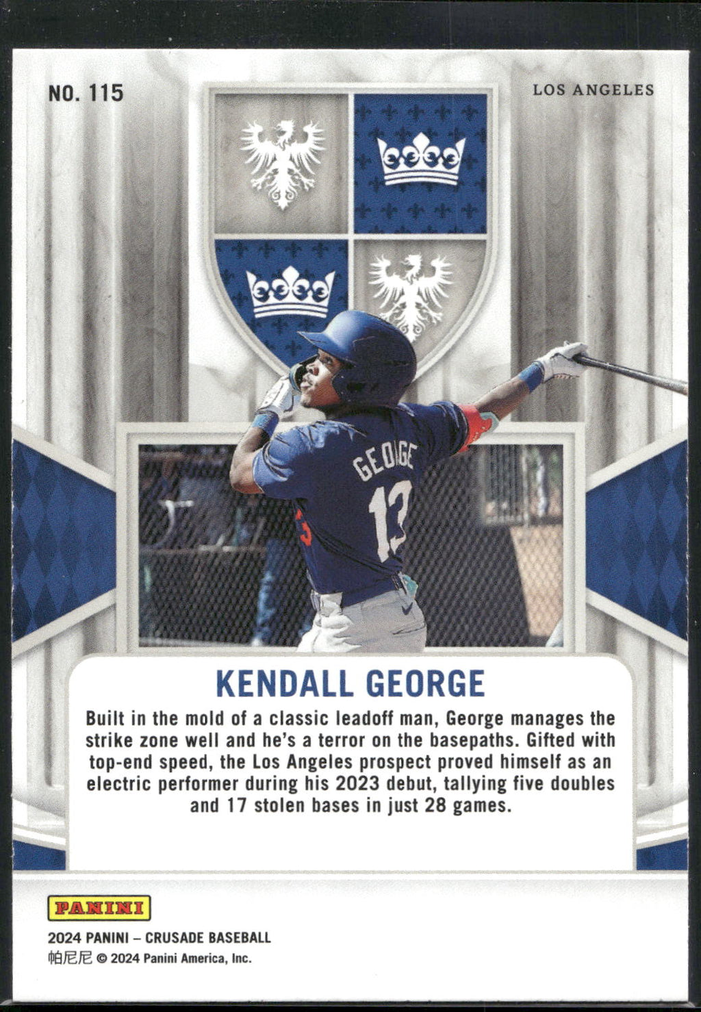 2024 Panini Crusade #115 Kendall George