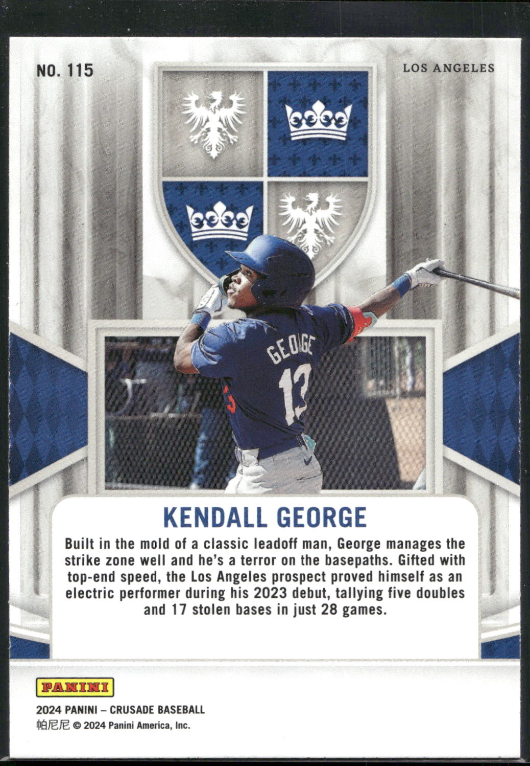 2024 Panini Crusade #115 Kendall George