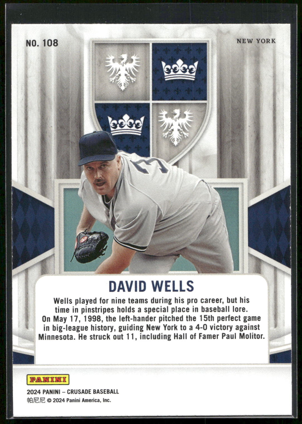 2024 Panini Crusade #108 David Wells