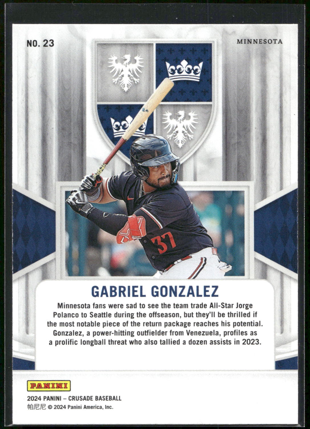 2024 Panini Crusade #23 Gabriel Gonzalez