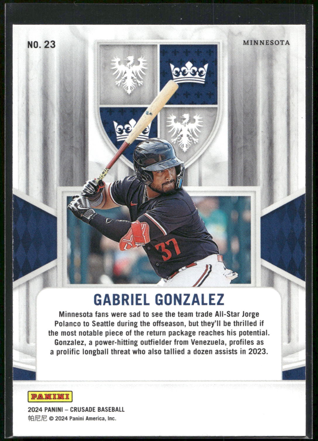 2024 Panini Crusade #23 Gabriel Gonzalez