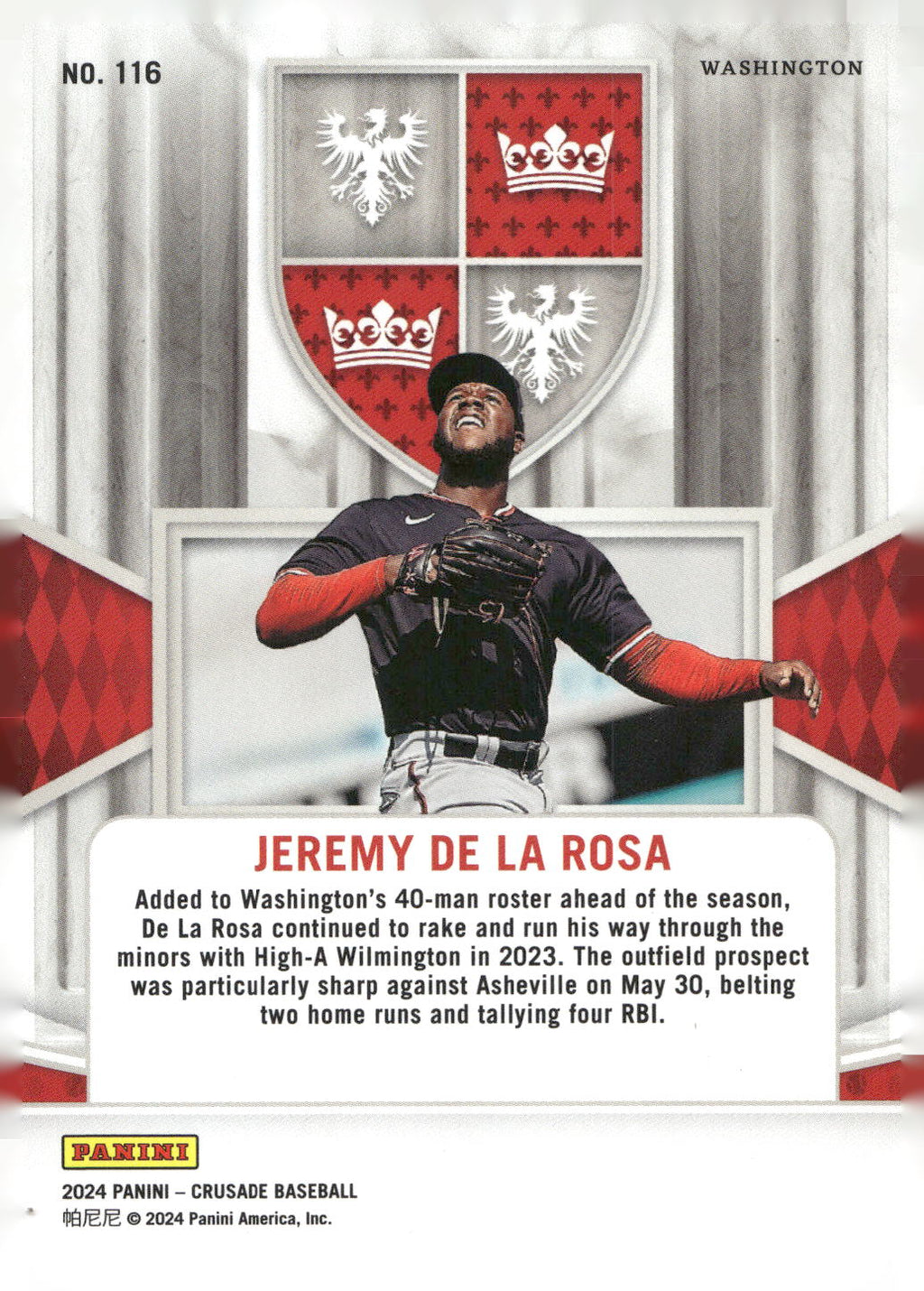 2024 Panini Crusade #116 Jeremy De La Rosa