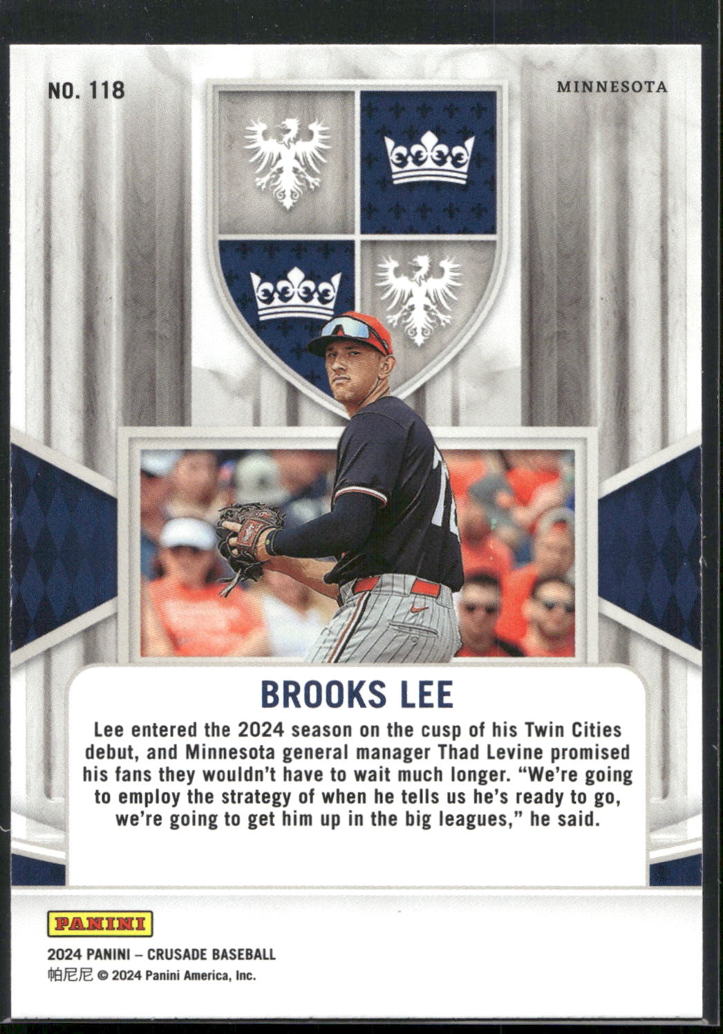 2024 Panini Crusade #118 Brooks Lee