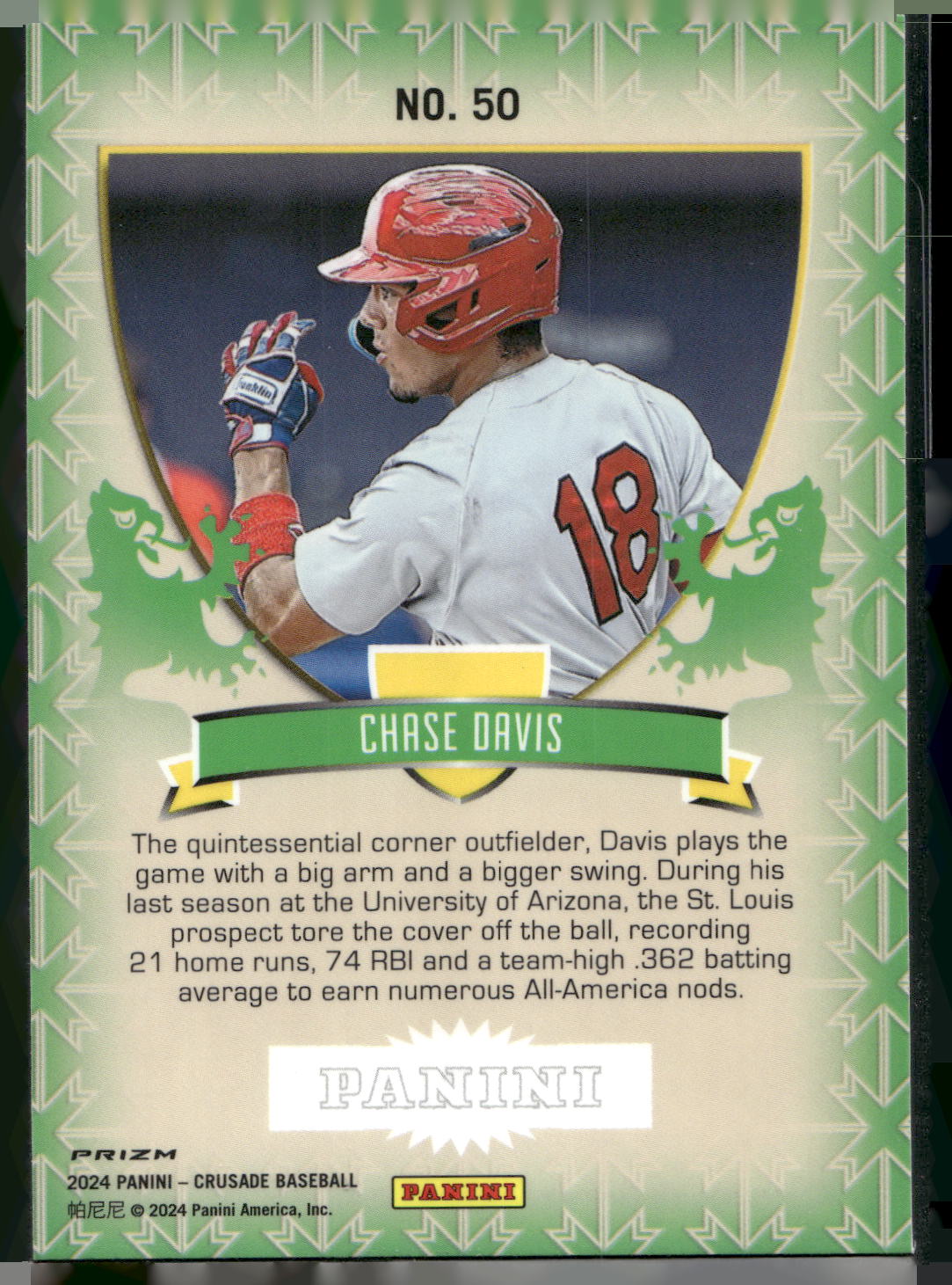 2024 Panini Crusade #50 Chase Davis Crusade