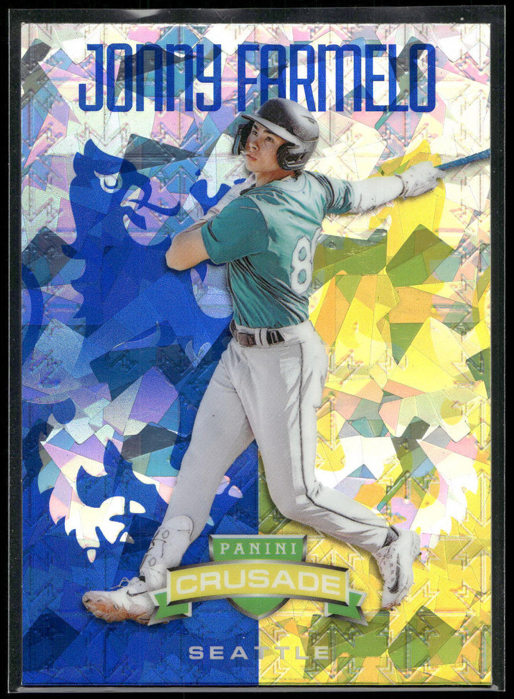 2024 Panini Crusade #38 Jonny Farmelo Crusade Blue Cracked Ice