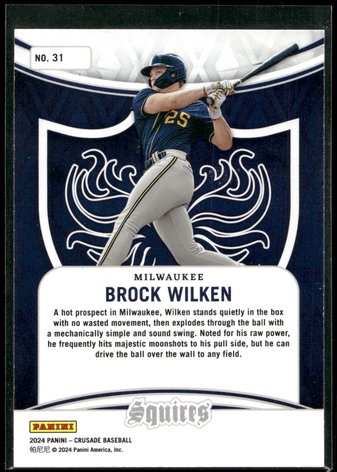 2024 Panini Crusade #31 Brock Wilken Squires