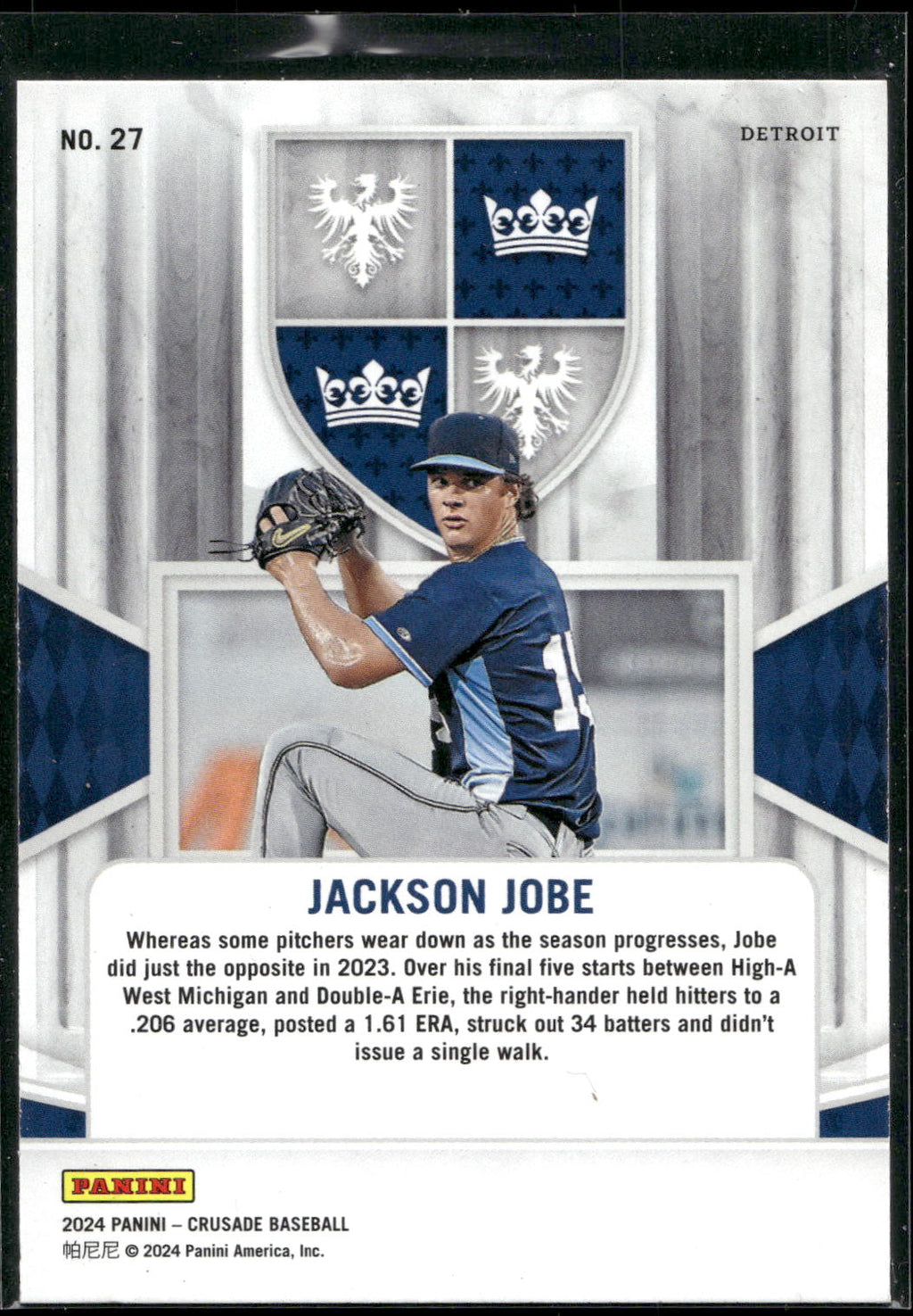 2024 Panini Crusade #27 Jackson Jobe