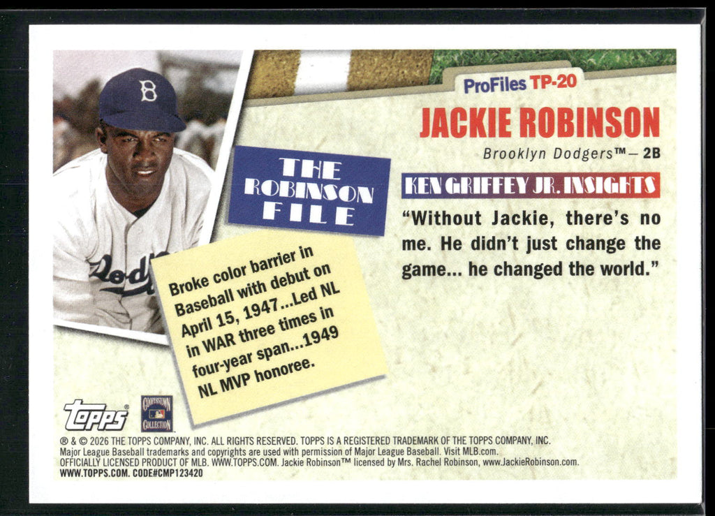 2026 Topps #TP-20 Jackie Robinson Profiles