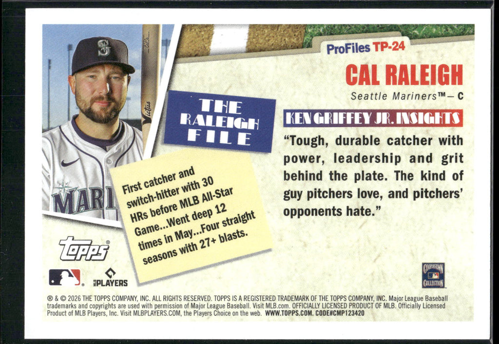 2026 Topps #TP-24 Cal Raleigh Profiles